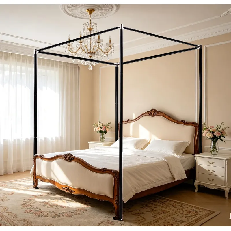 โครงเตียงแบบมีหลังคา ทำจากสแตน - Canopy Bed Frame Metal Queen บทวิจารณ์และราคา