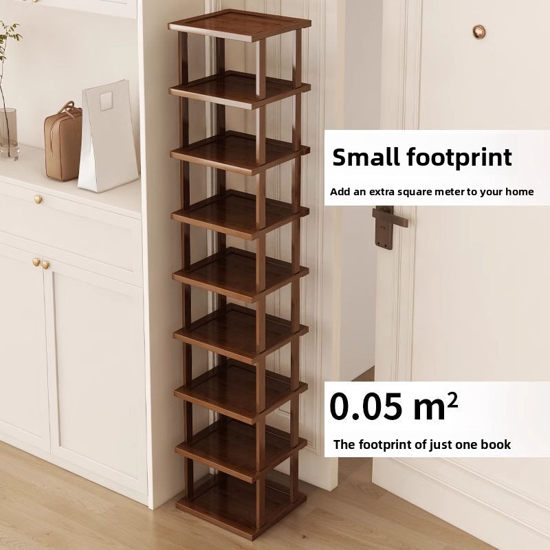 ชั้นวางรองเท้าสีชาสำหรับทางเข้ - Shoe Rack Cabinet Narrow Entryway บทวิจารณ์และราคา