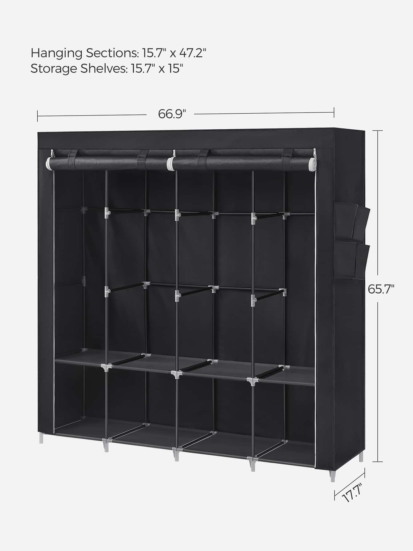 ตู้เสื้อผ้าแบบพกพา พร้อมฝาปิด  - Wardrobe Closet Portable Fabric Cover บทวิจารณ์และราคา