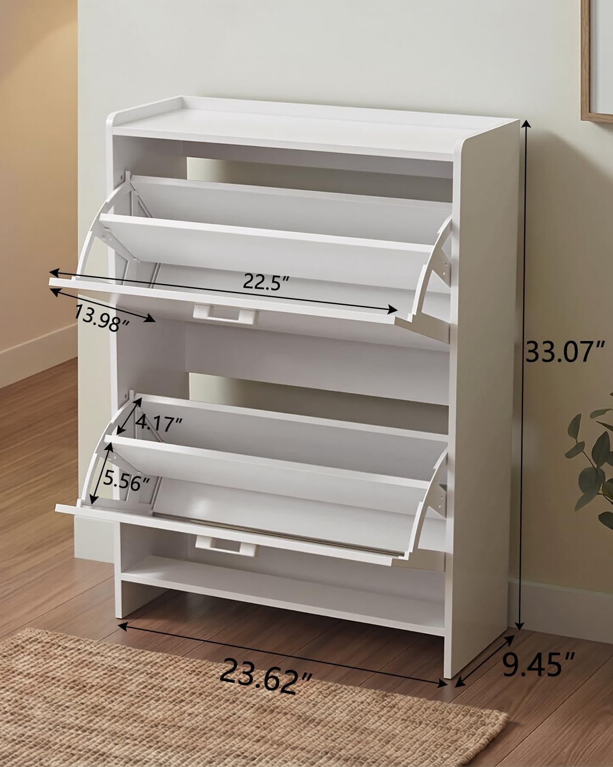 # ตู้เก็บรองเท้าทรงแคบพร้อมลิ้ - Shoe Rack Cabinet Narrow Entryway บทวิจารณ์และราคา
