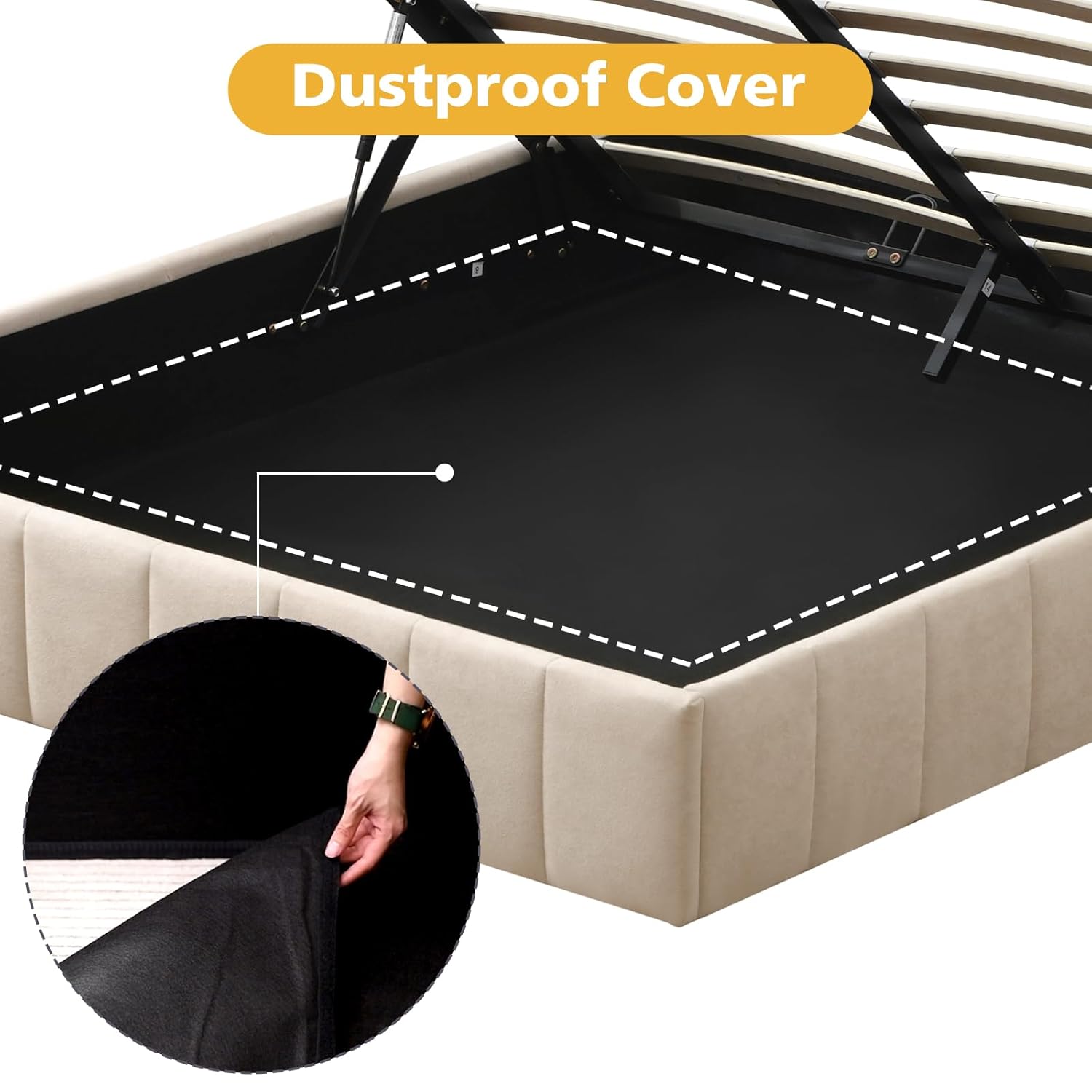 โครงเตียงยกเก็บของขนาดใหญ่, เต - Gas Lift Storage Bed Hydraulic บทวิจารณ์และราคา