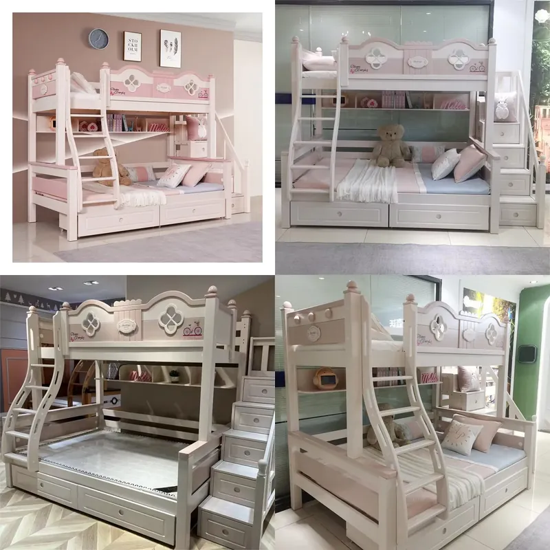 เตียงสองชั้นสำหรับเด็กสไตล์เจ้ - Bunk Bed With Stairs And Slide บทวิจารณ์และราคา