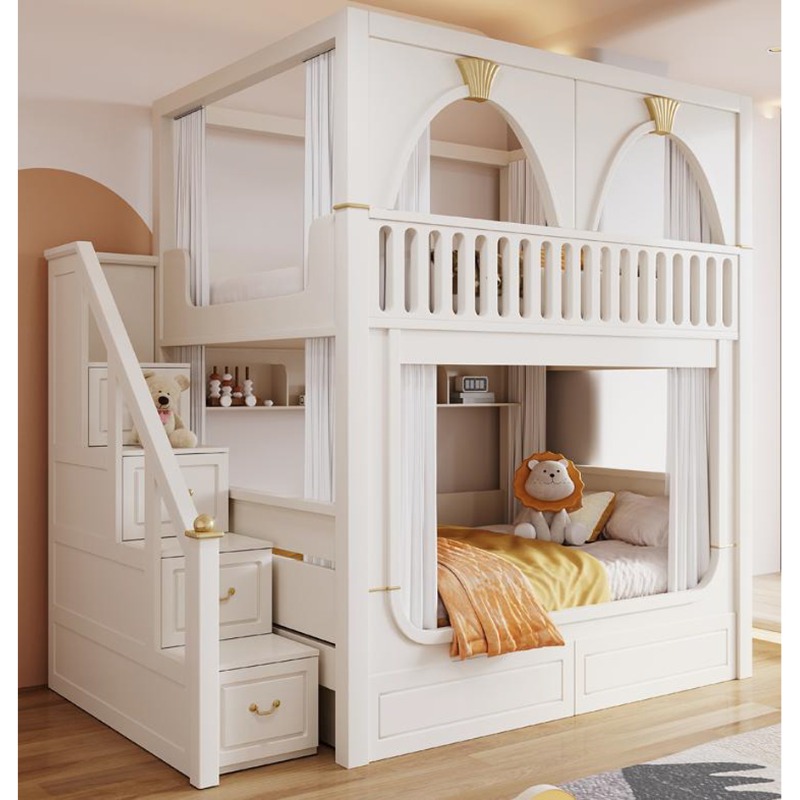 เตียงสองชั้นสำหรับเด็กพร้อมสไล - Bunk Bed With Stairs And Slide บทวิจารณ์และราคา