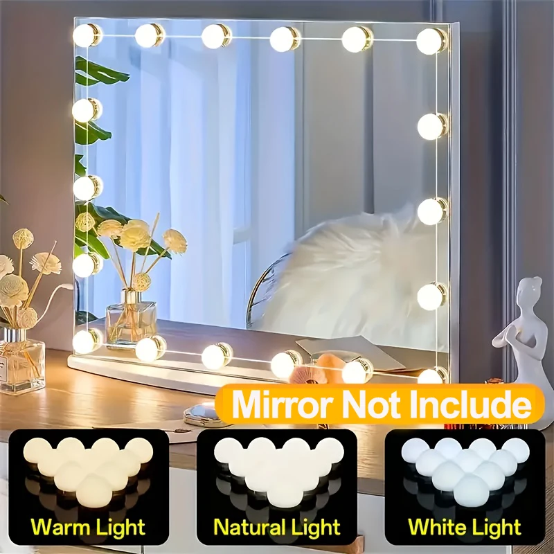 ชุดไฟแต่งหน้าแบบฮอลลีวูดพร้อมห - Dressing Table Vanity With Lighted Mirror บทวิจารณ์และราคา