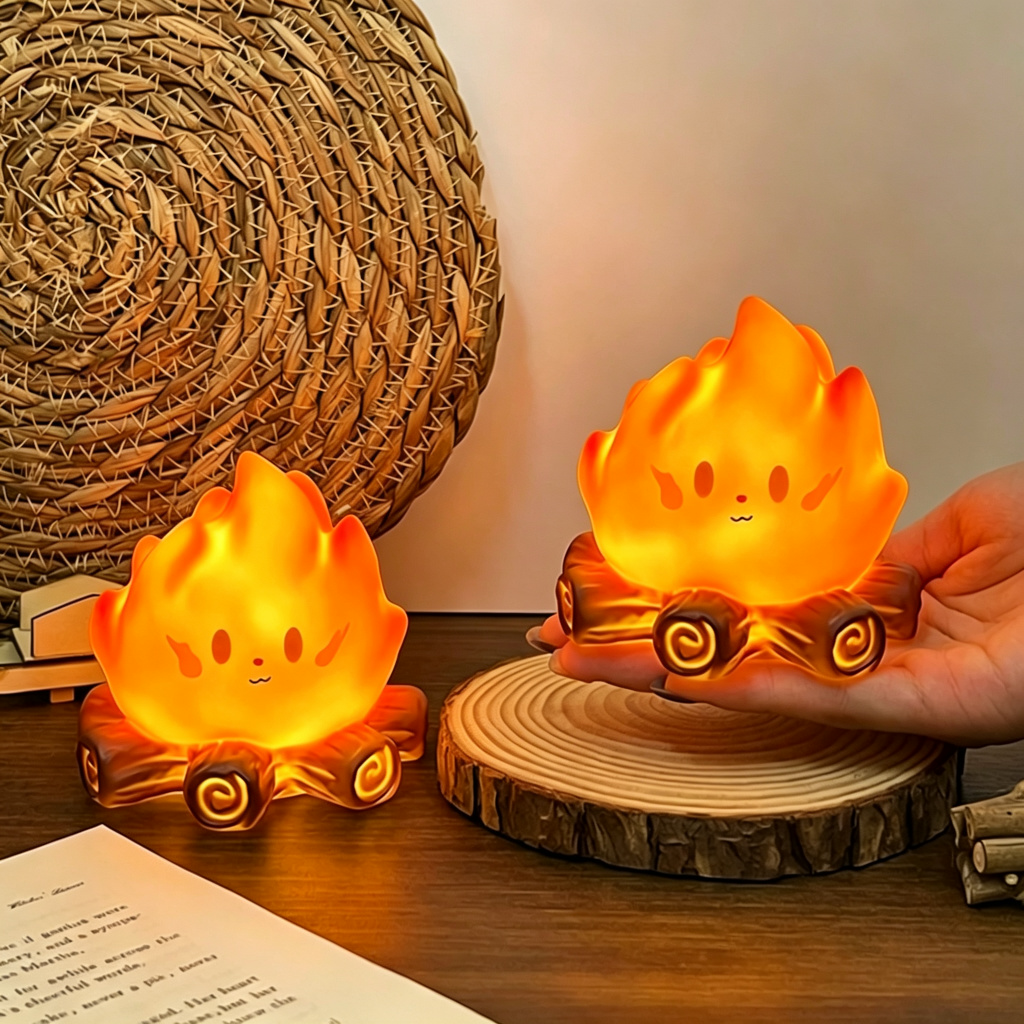 โคมไฟซิลิโคนรูปทรงกองไฟการ์ตูน - Floating Nightstand With Led Light บทวิจารณ์และราคา