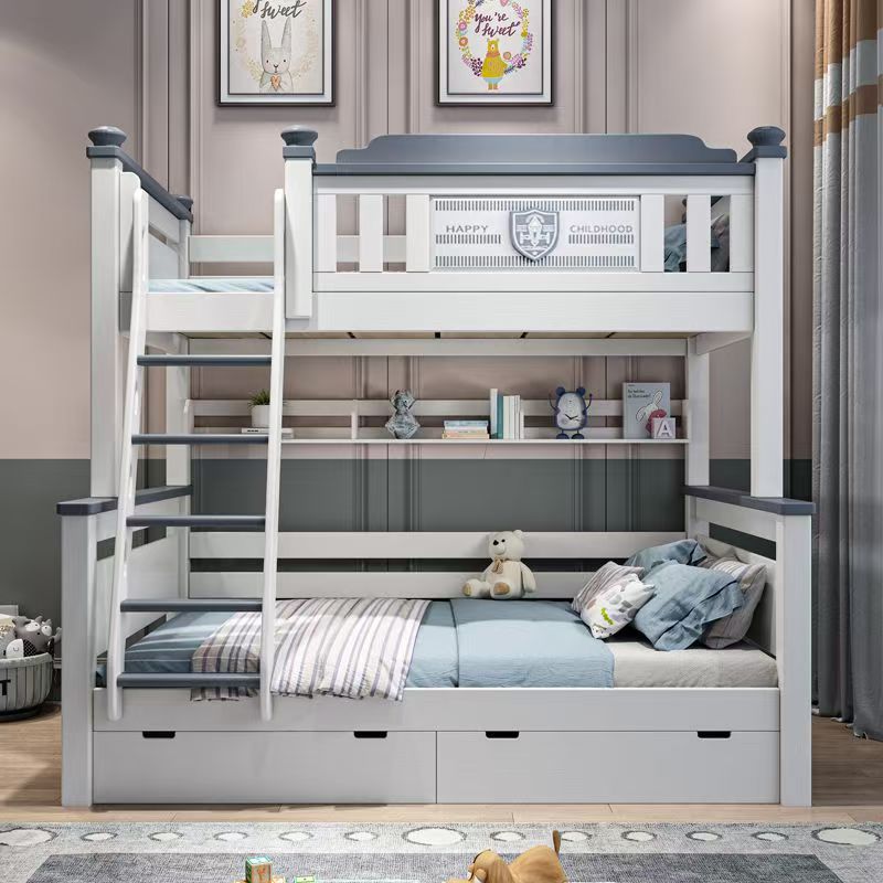 เฟอร์นิเจอร์ห้องนอนเด็กไม้ราคา - Bunk Bed With Stairs And Slide บทวิจารณ์และราคา