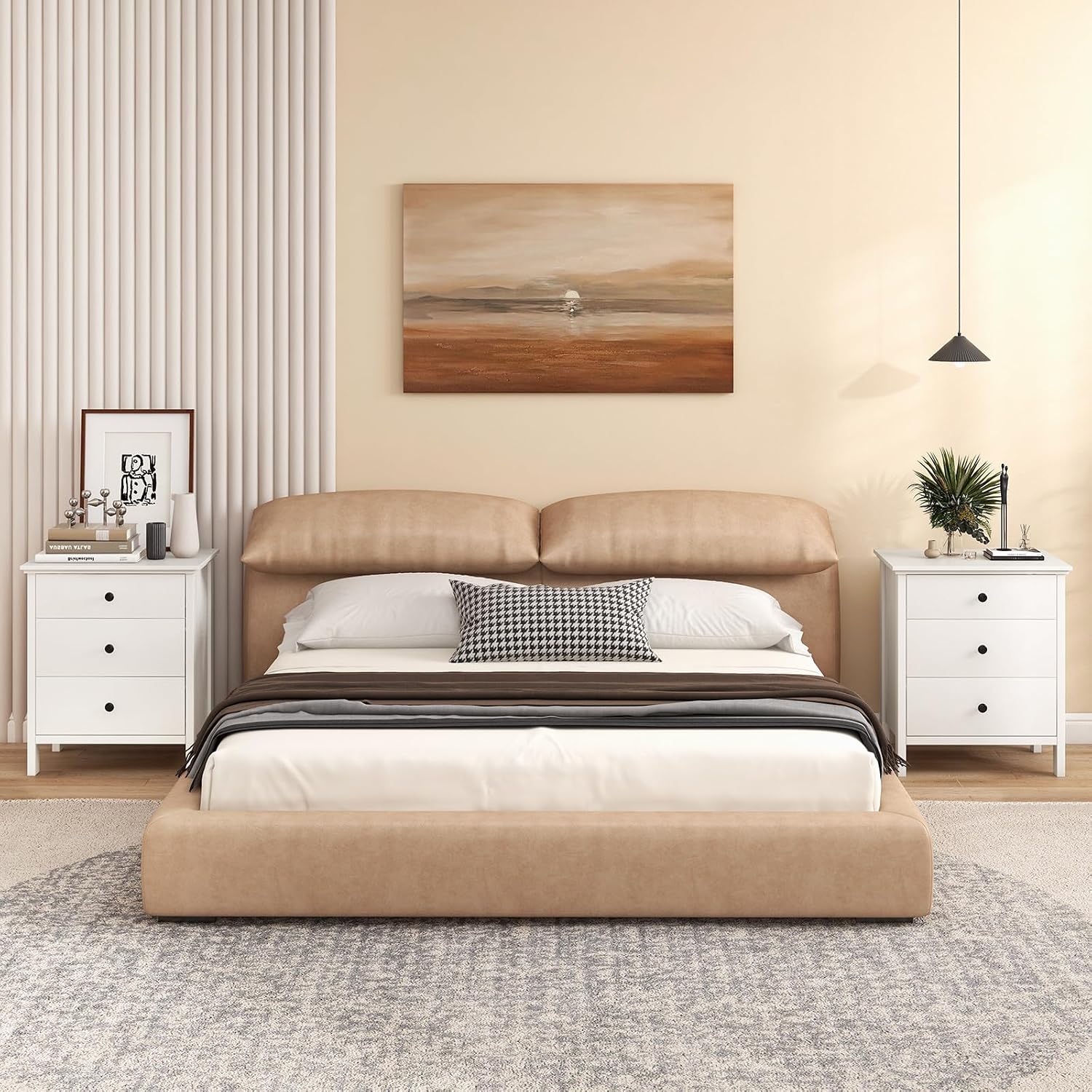 โต๊ะข้างเตียงพร้อมลิ้นชัก 3 ช่ - Solid Wood Nightstand 2 Drawers บทวิจารณ์และราคา