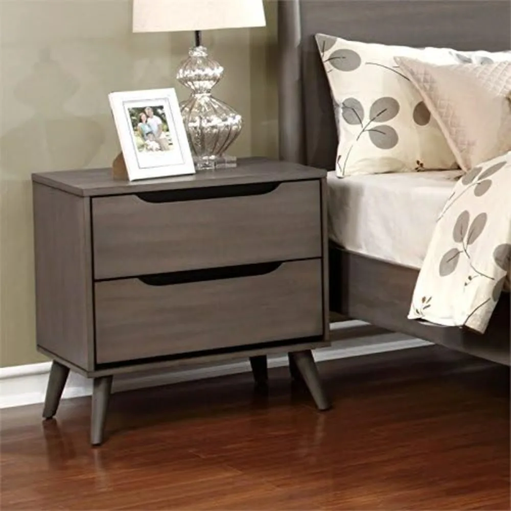 ตู้ข้างเตียง 2 ลิ้นชัก สไตล์มิ - Solid Wood Nightstand 2 Drawers บทวิจารณ์และราคา