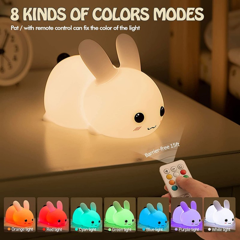 LED Rabbit Night Light รีโมทคอ - Floating Nightstand With Led Light บทวิจารณ์และราคา