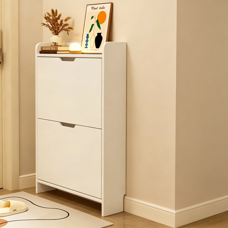 ตู้เก็บรองเท้าไม้ 2 ชั้น พร้อม - Shoe Rack Cabinet Narrow Entryway บทวิจารณ์และราคา